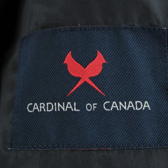Cardinal of Canada NWT 100% Wool Sport Coat Size 46R US In Solid Navy Blue